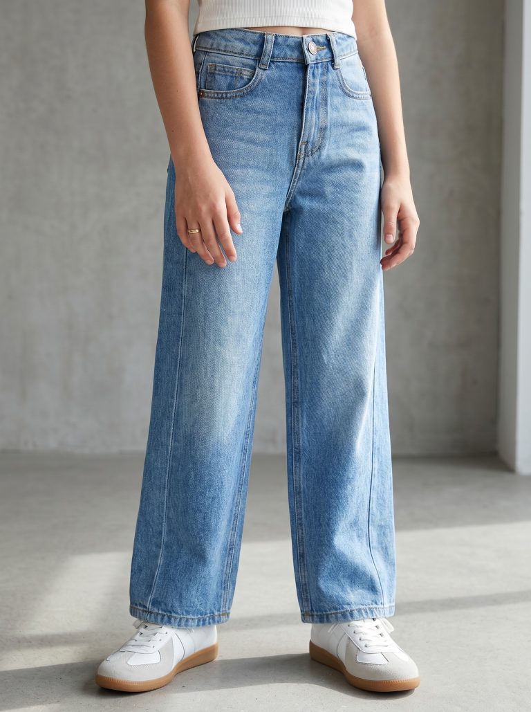 White Pigeon - JEAN BAGGY FILLETTE BAGGY PIT 100% COTON - USED