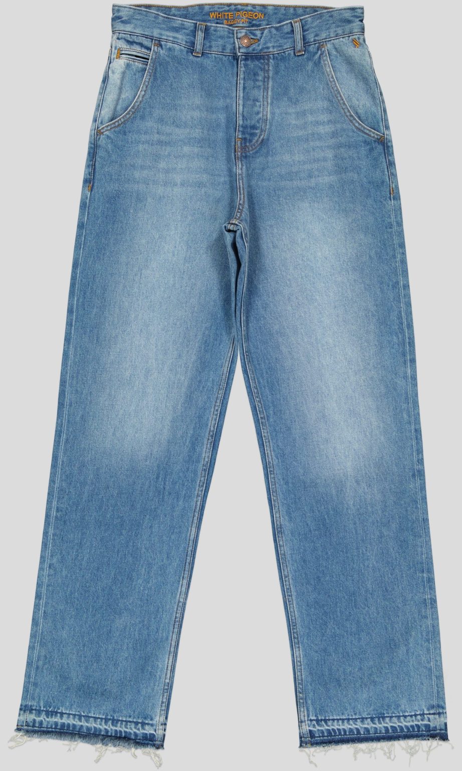 White Pigeon - PANTALON JEAN BAGGY HOMME 100% COTON - STONE WASH 2