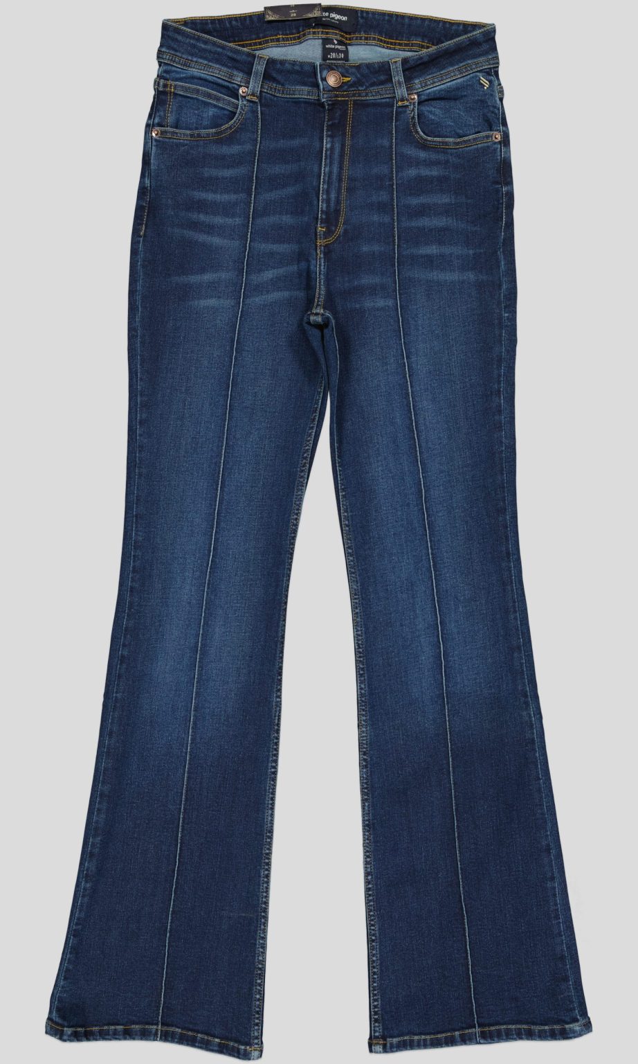 White Pigeon - Jean femme taille haute coupe bootcut - DARK USED 2
