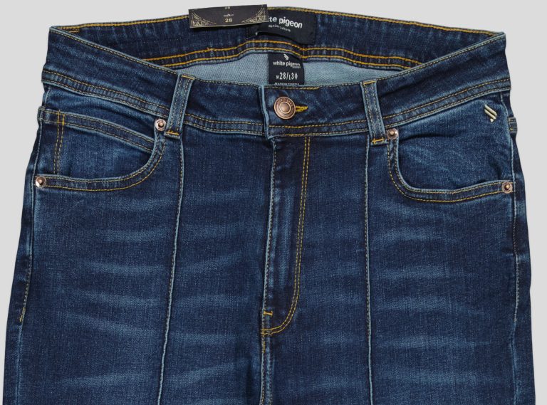 White Pigeon - Jean femme taille haute coupe bootcut - DARK USED 3