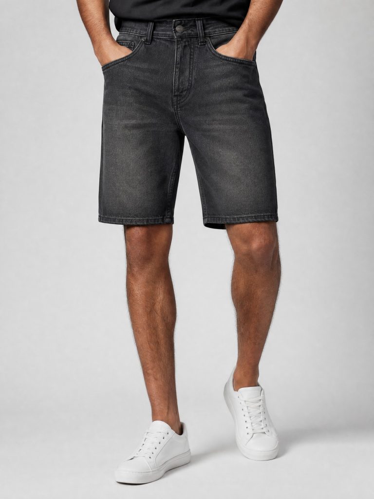 White Pigeon - SHORT JEAN HOMME - BLACK USED