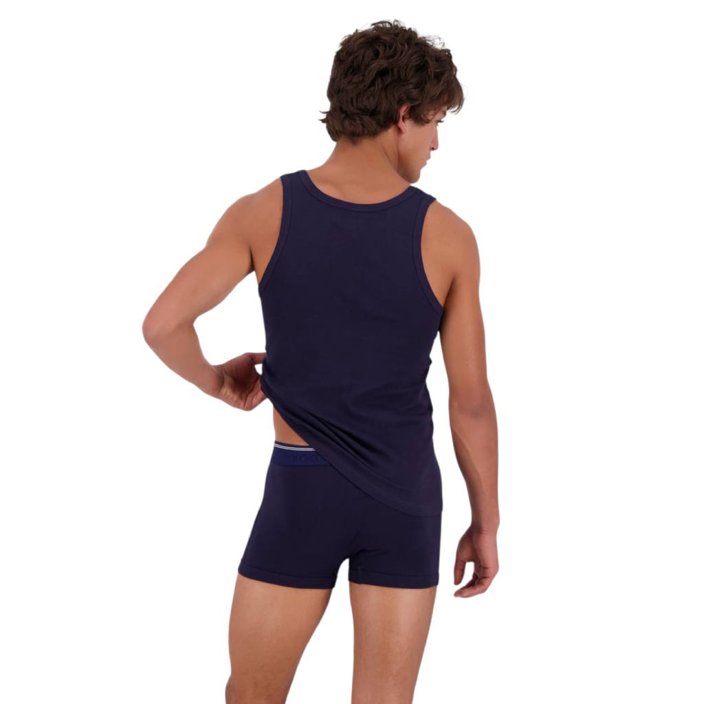 Kontakt - Lot  de 3 shortys homme en coton stretch - Bleu Marine 2