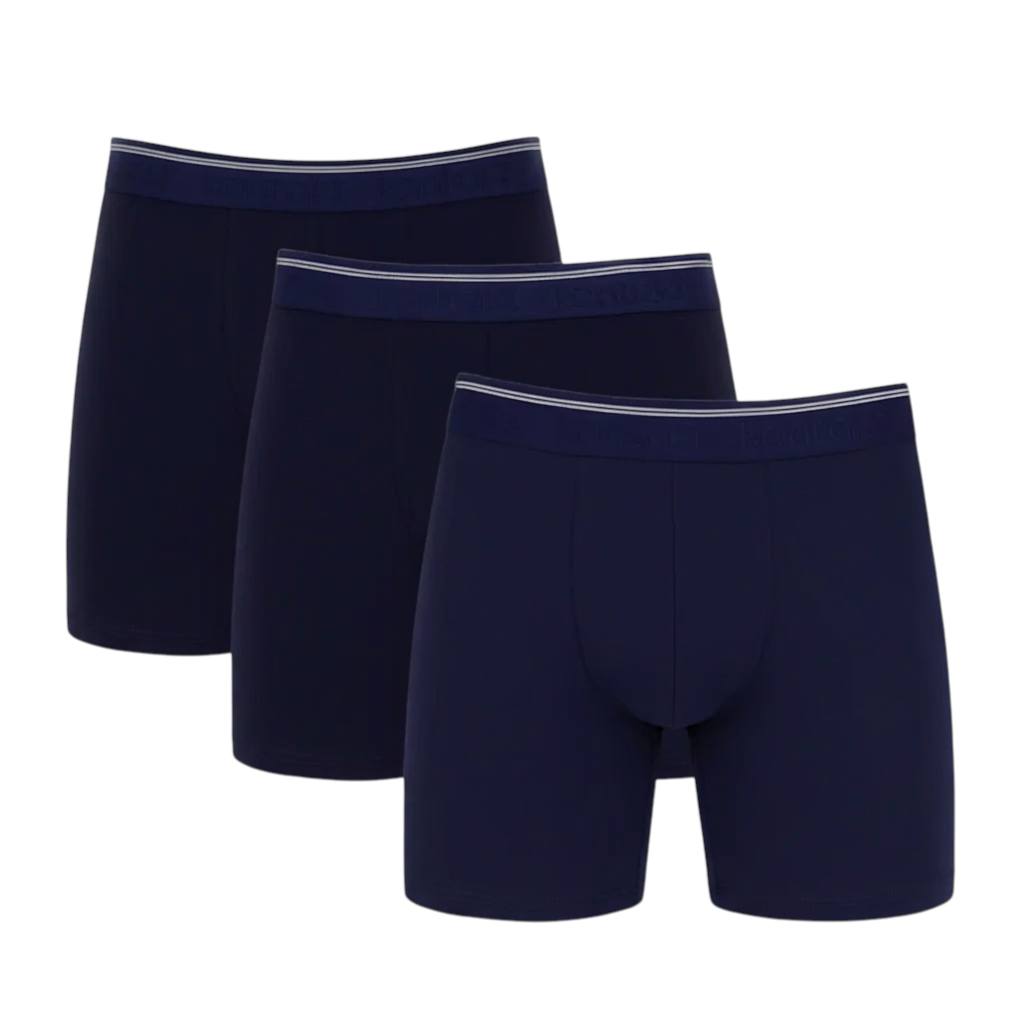 Kontakt - Lot  de 3 boxers homme en coton stretch - Bleu Marine 2