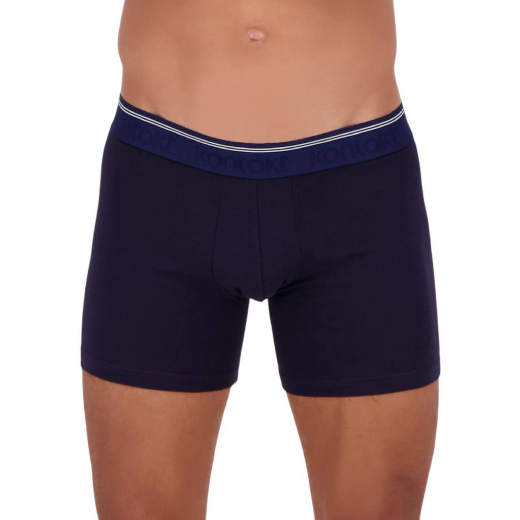 Kontakt - Lot  de 3 boxers homme en coton stretch - Bleu Marine 3