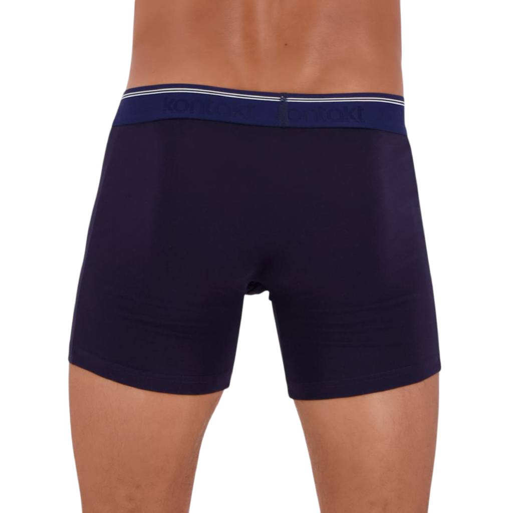 Kontakt - Lot  de 3 boxers homme en coton stretch - Bleu Marine 4
