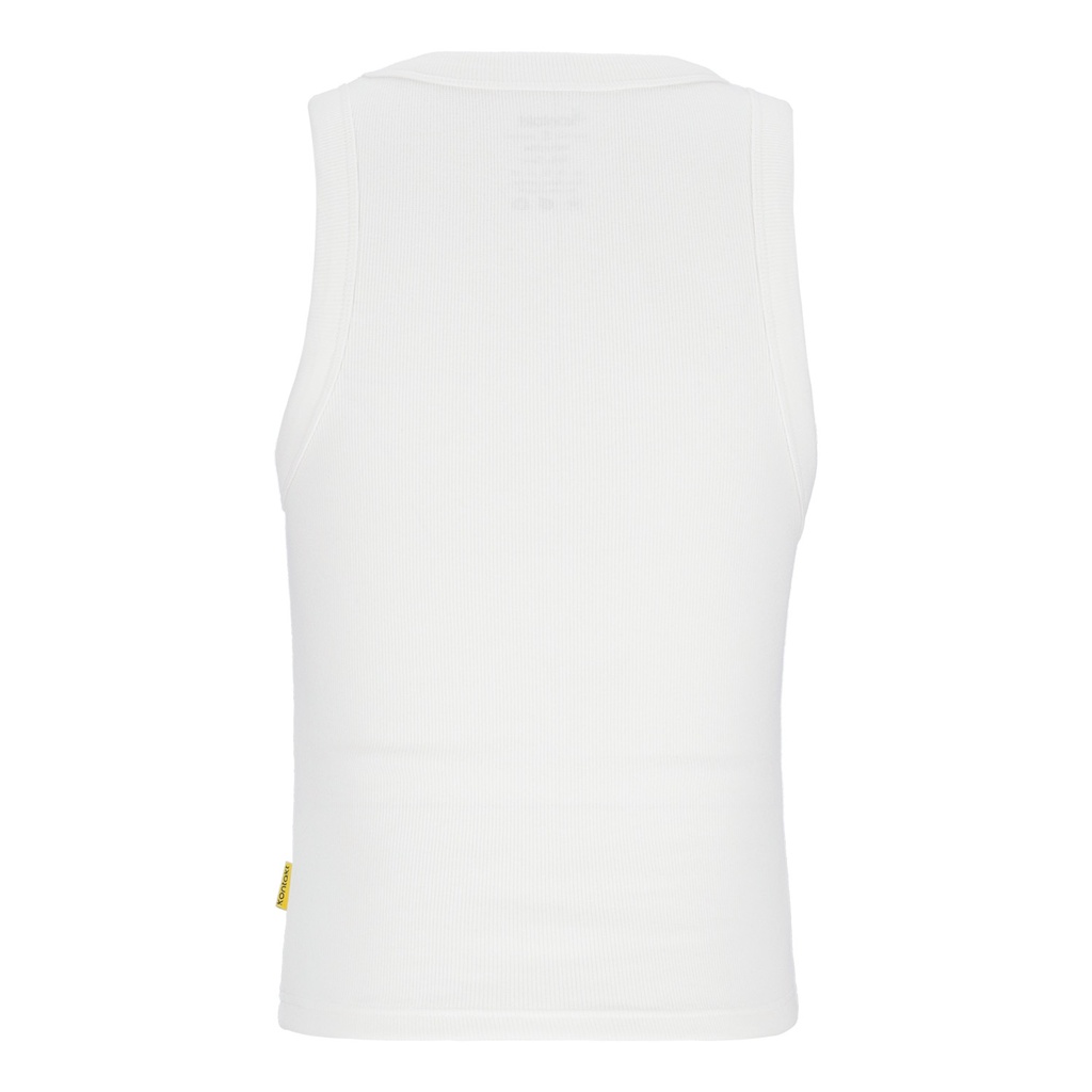 Kontakt - Top côtelé femme avec broderie - Blanc 2