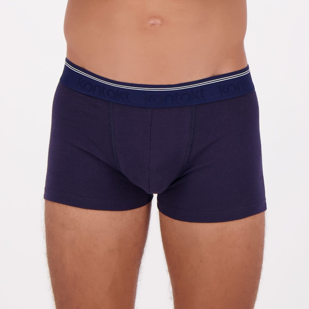 Kontakt - Shorty homme en coton stretch - Bleu Marine 3