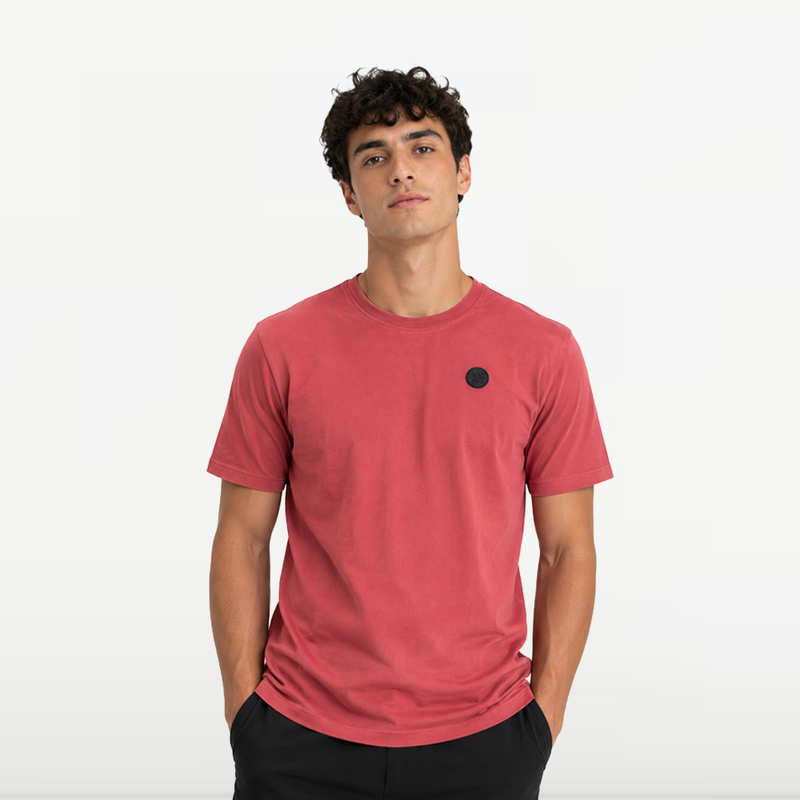 MB - T-shirt d'éte Pour Homme Basic Avec Logo - Rose Fonce