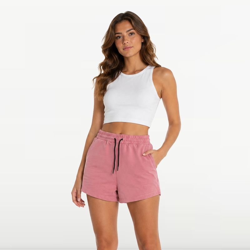 MB - Short Coton Femme - Rose Vieux