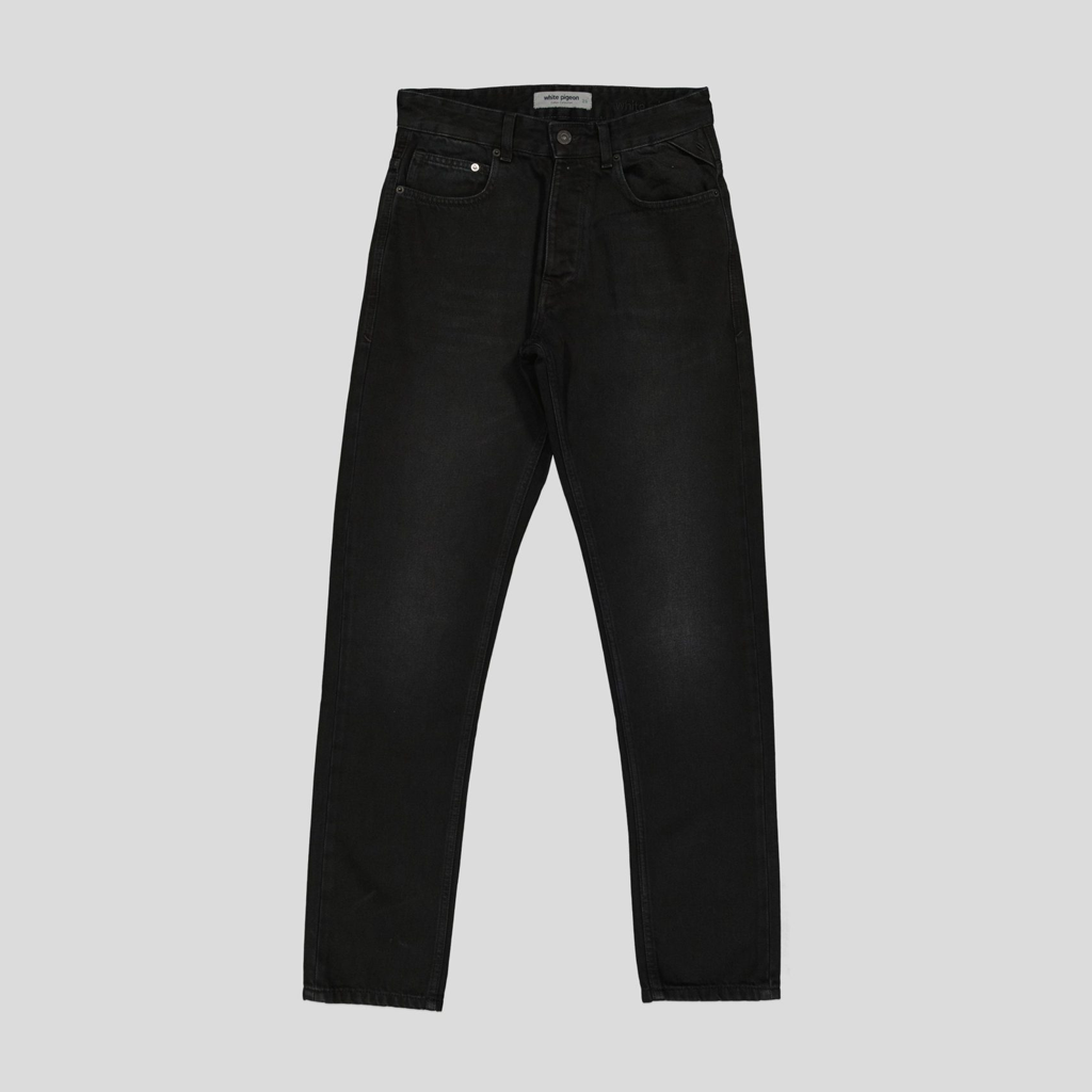 White Pigeon - Jean homme regular fit en denim 100% coton - Noir 2
