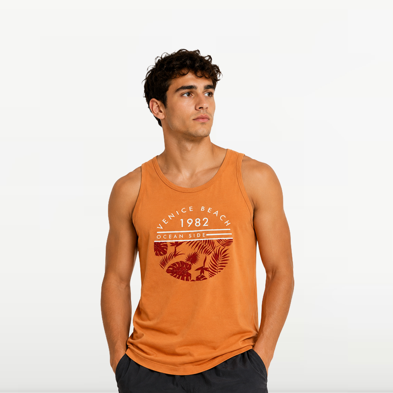 "MB - Débardeur d'éte Pour Homme "" Venice Beach"" - Saumon"