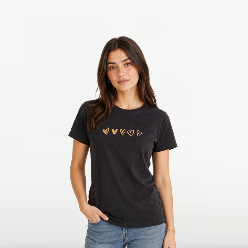 "MB - T-shirt d'éte Pour Femme""Cur"" - Noir"