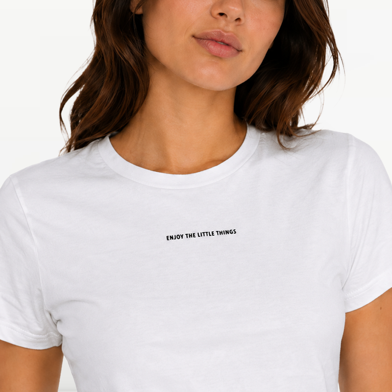 "MB - T-shirt d'éte Pour Femme ""Enjoy The Little Things"" - Blanc" 2