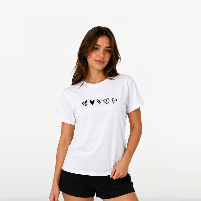 "MB - T-shirt d'éte Pour Femme""Cur"" - Blanc"