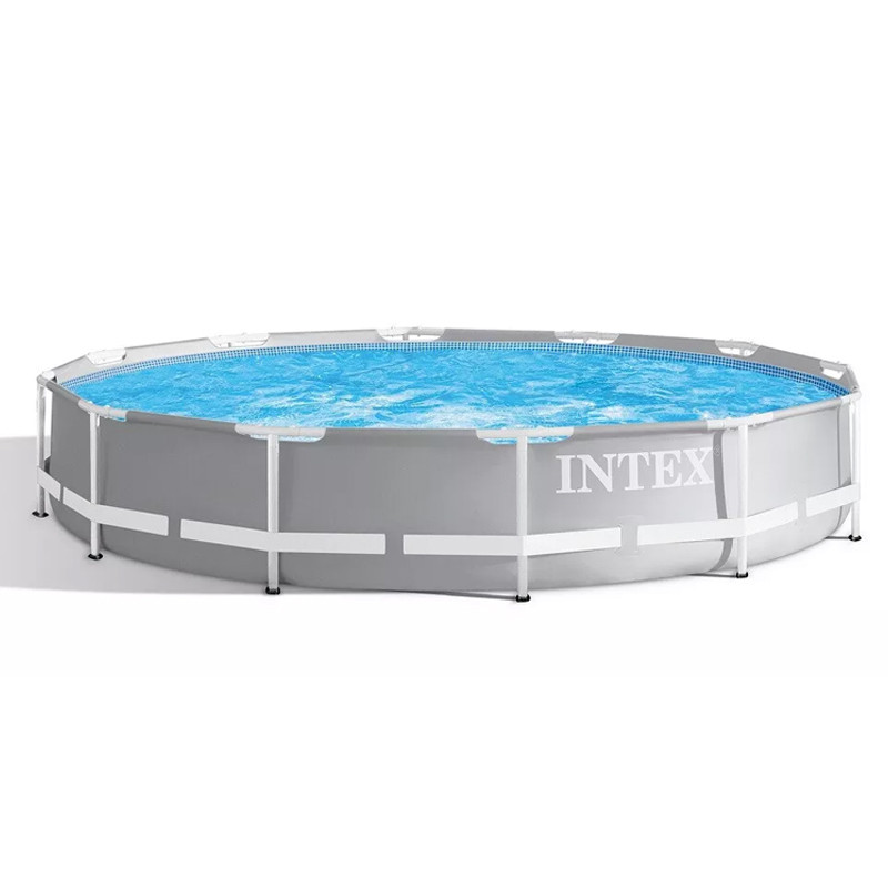 INTEX - Piscine Tubulaire Prism Frame Ronde Ø 3.66 x H0.76 m - Gris 2