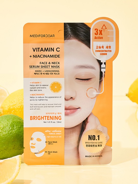 Look At Me - Face & Neck Serum Sheet Mask Vitamin C + Niacinamide 2