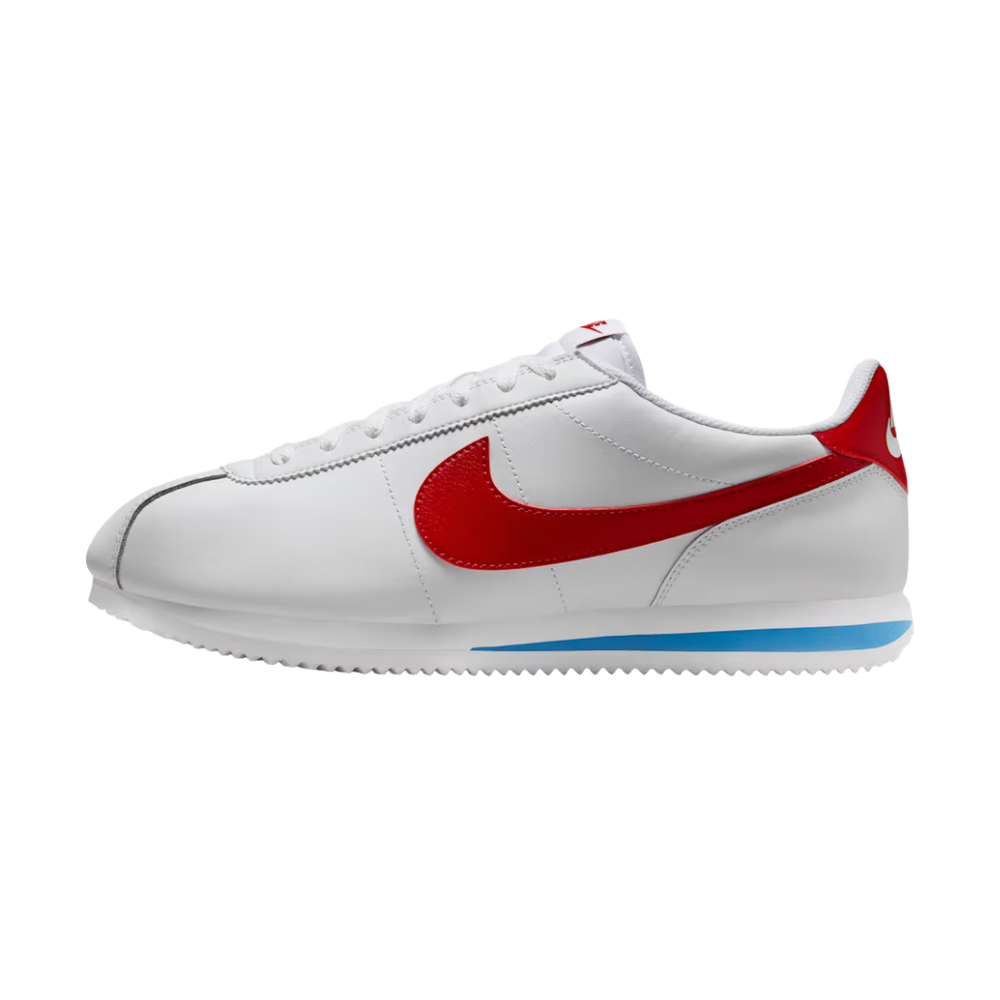 Nike - Cortez Pour Homme en cuir - Blanc Rouge 2