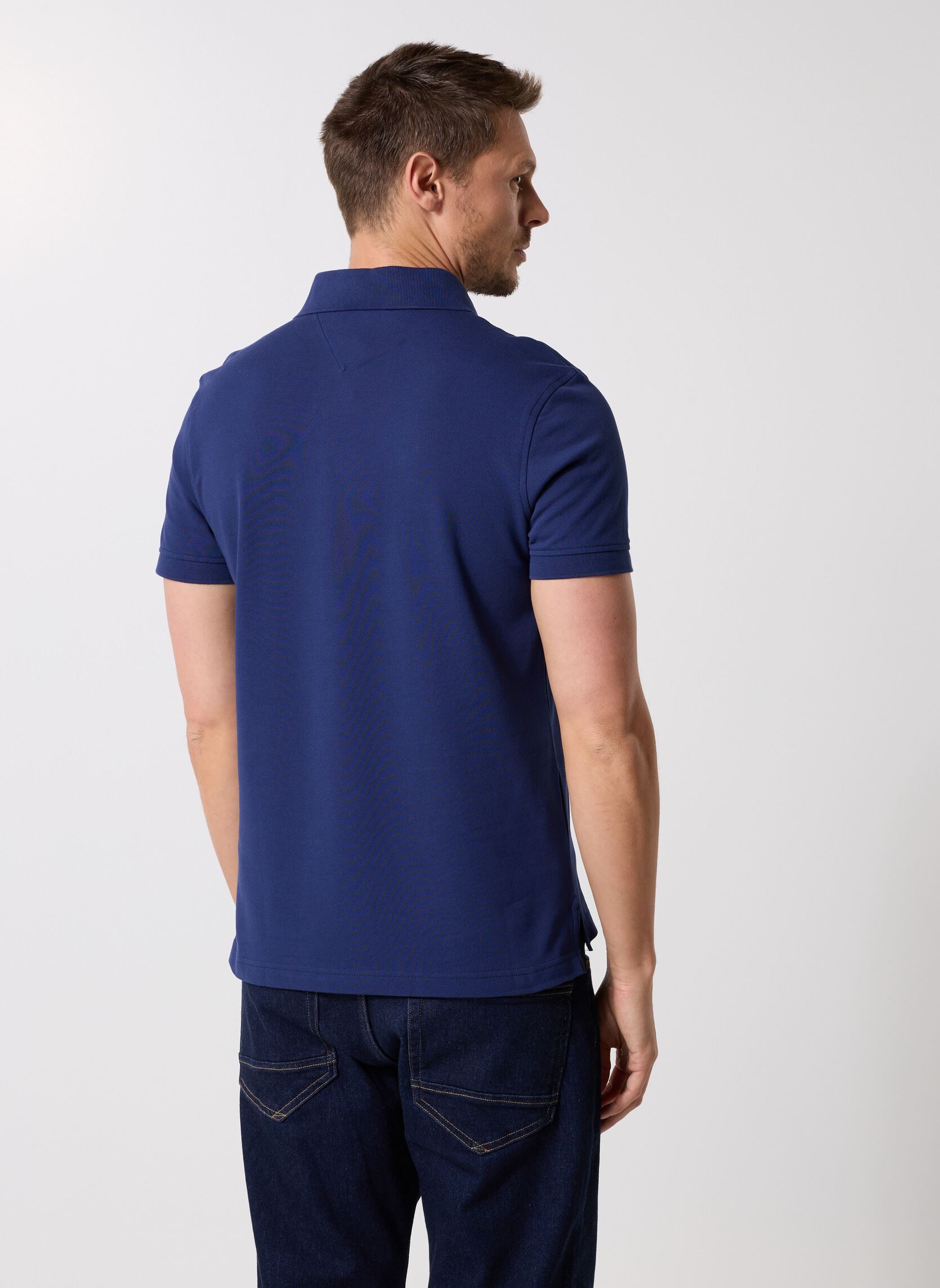 TOMMY HILFIGER - Polo en coton biologique coupe ajustée 1985 - Bleu Marine 2