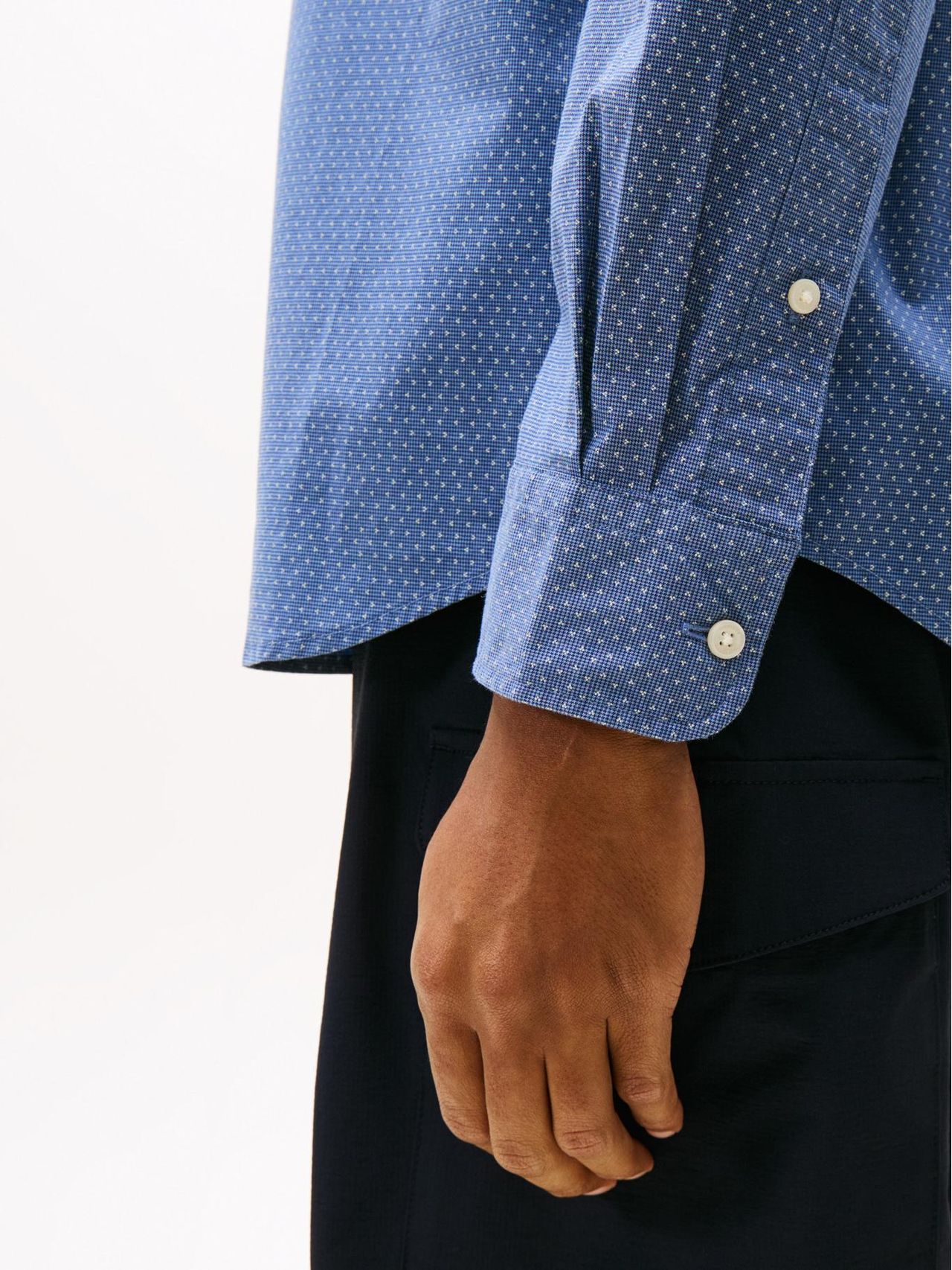 TOMMY HILFIGER - Chemise en popeline à manches longues - bleu 2