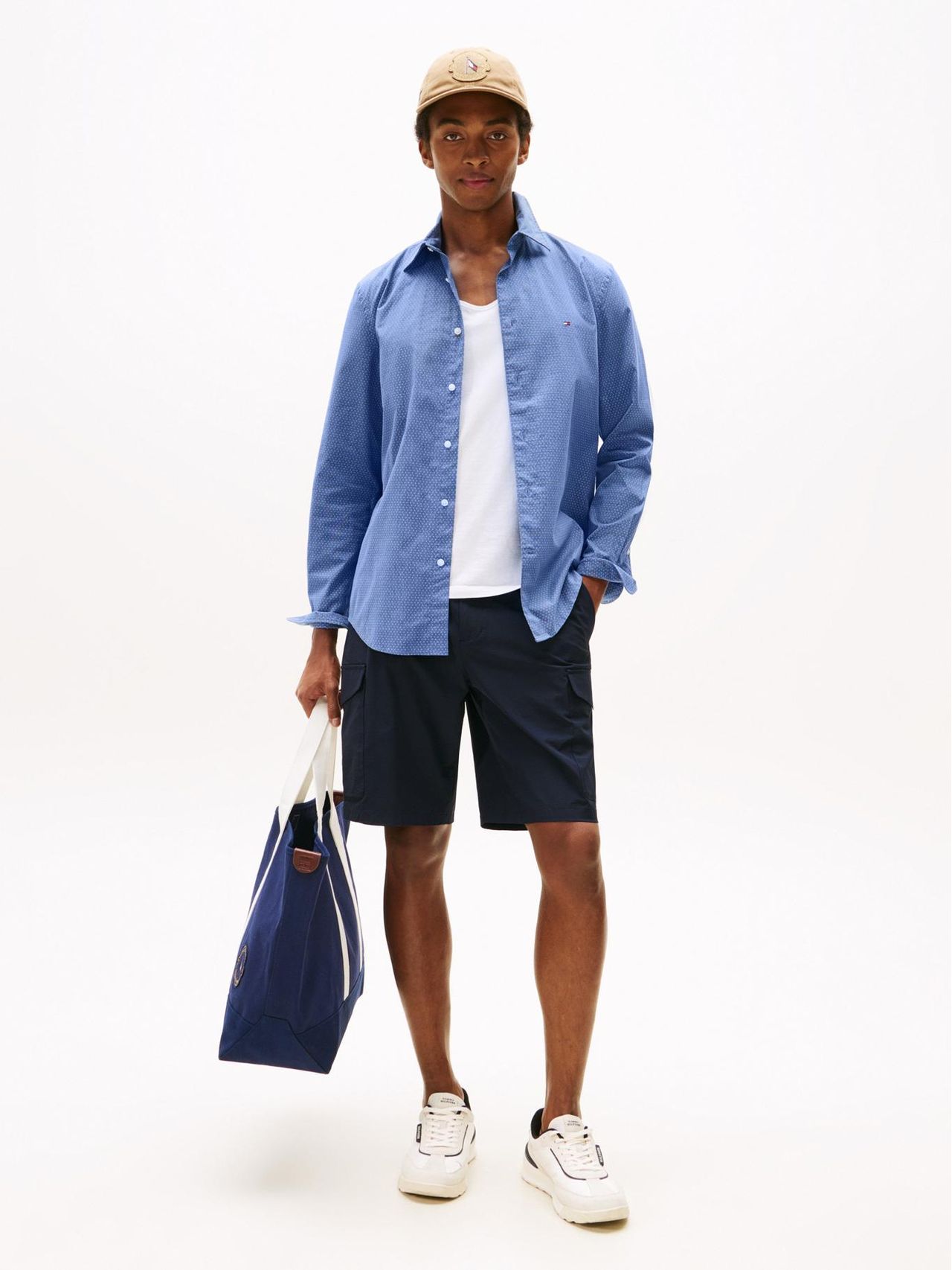 TOMMY HILFIGER - Chemise en popeline à manches longues - bleu 3
