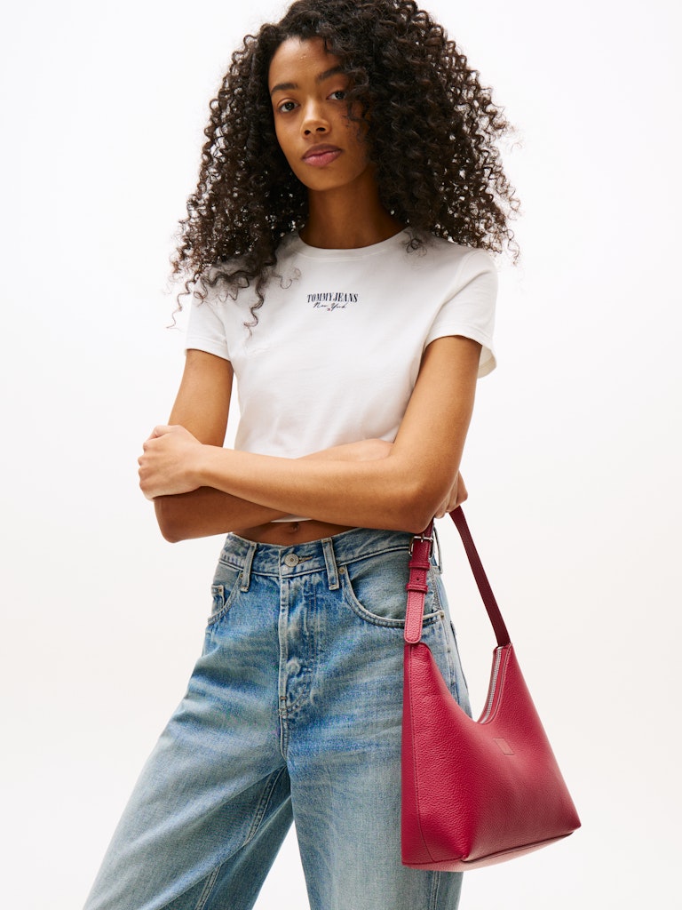 TOMMY HILFIGER - Sac à main femme Banana Bag - Bordeaux