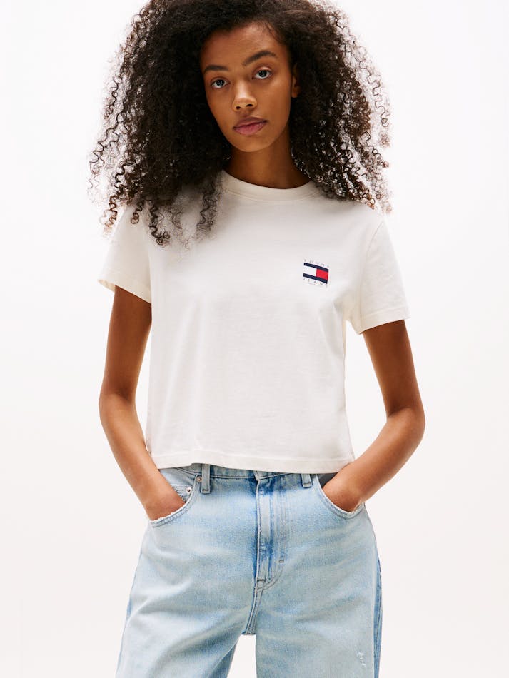 TOMMY HILFIGER - T-shirt avec logo drapeau au dos - Blanc 2
