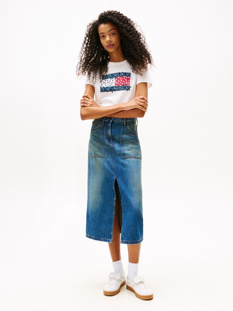 TOMMY HILFIGER - T-SHIRT AVEC LOGICIEL FLORAL - Blanc 4