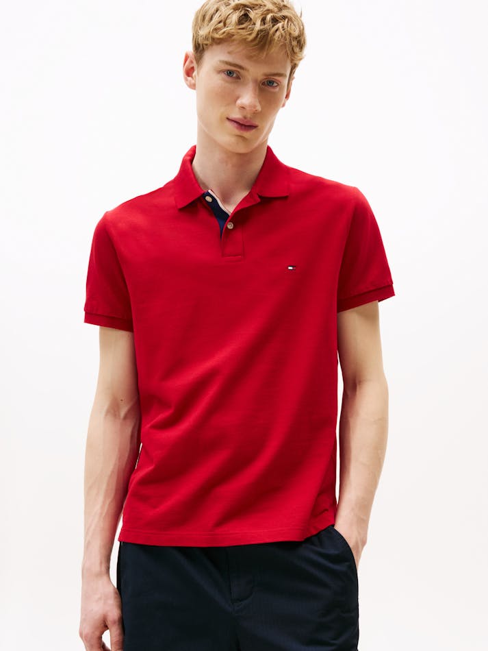 TOMMY HILFIGER - Polo à col et poignets contrastés - Rouge 2
