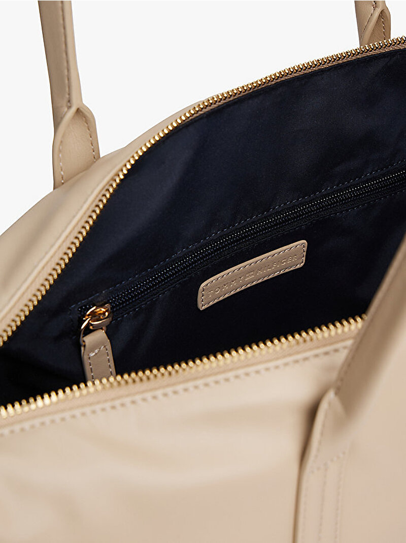 TOMMY HILFIGER - Sac cabas court Popette pour femme - Beige 3