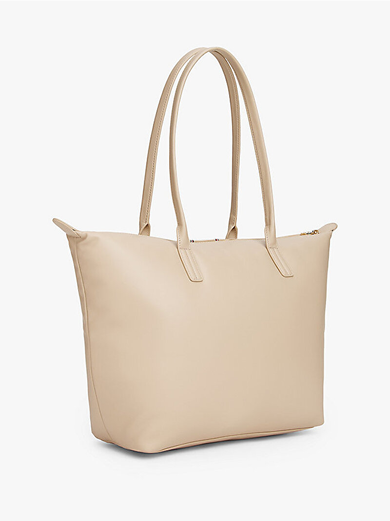 TOMMY HILFIGER - Sac cabas court Popette pour femme - Beige 5