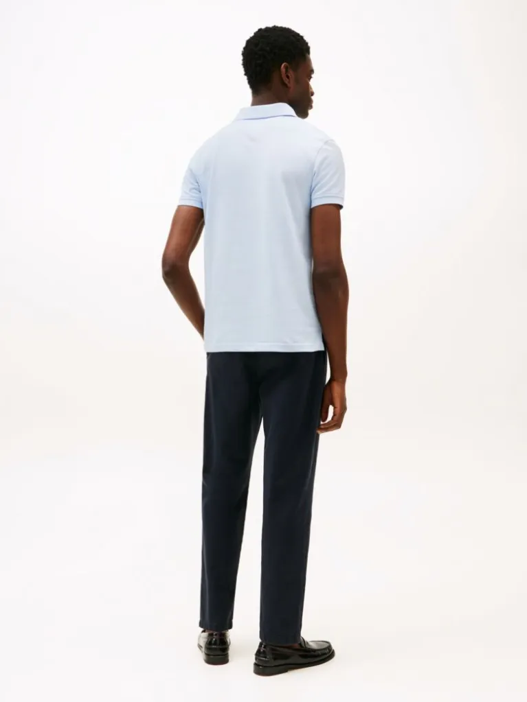 TOMMY HILFIGER - Polo en coton biologique coupe ajustée 1985 - Bleu Brise 3