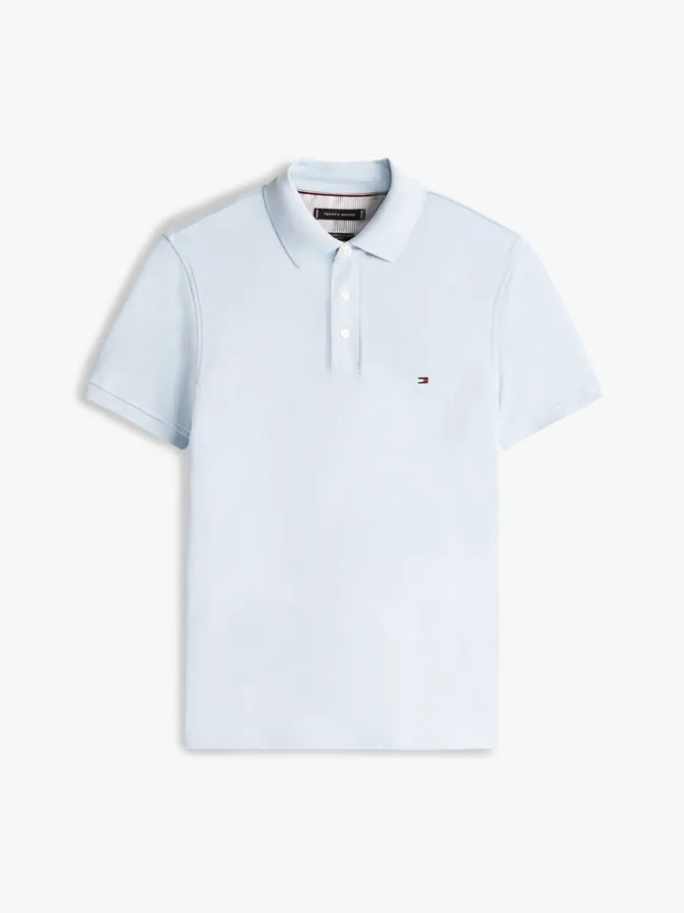 TOMMY HILFIGER - Polo en coton biologique coupe ajustée 1985 - Bleu Brise 4