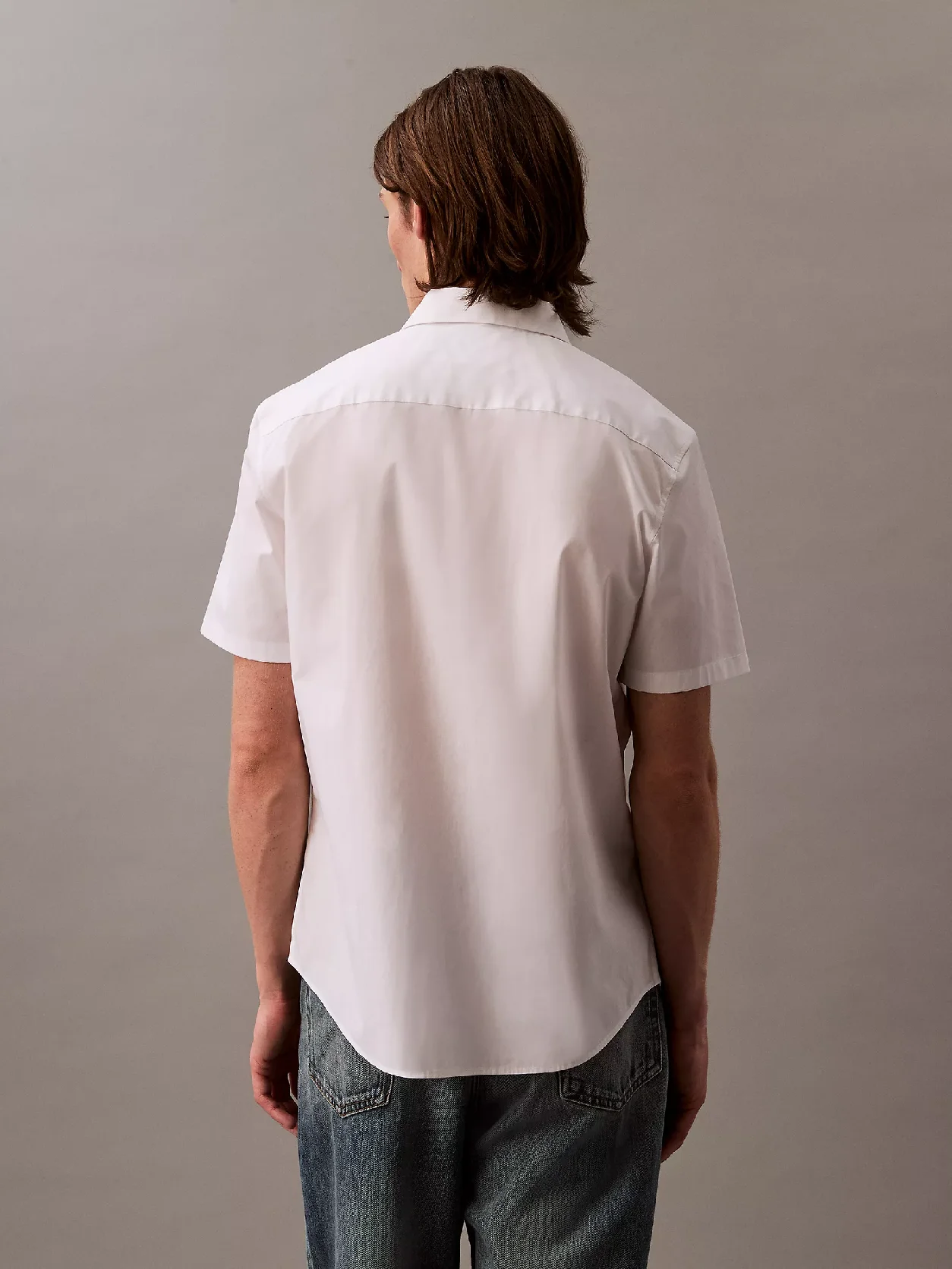 Calvin Klein - Chemise boutonnée slim en coton stretch - Blanc 3
