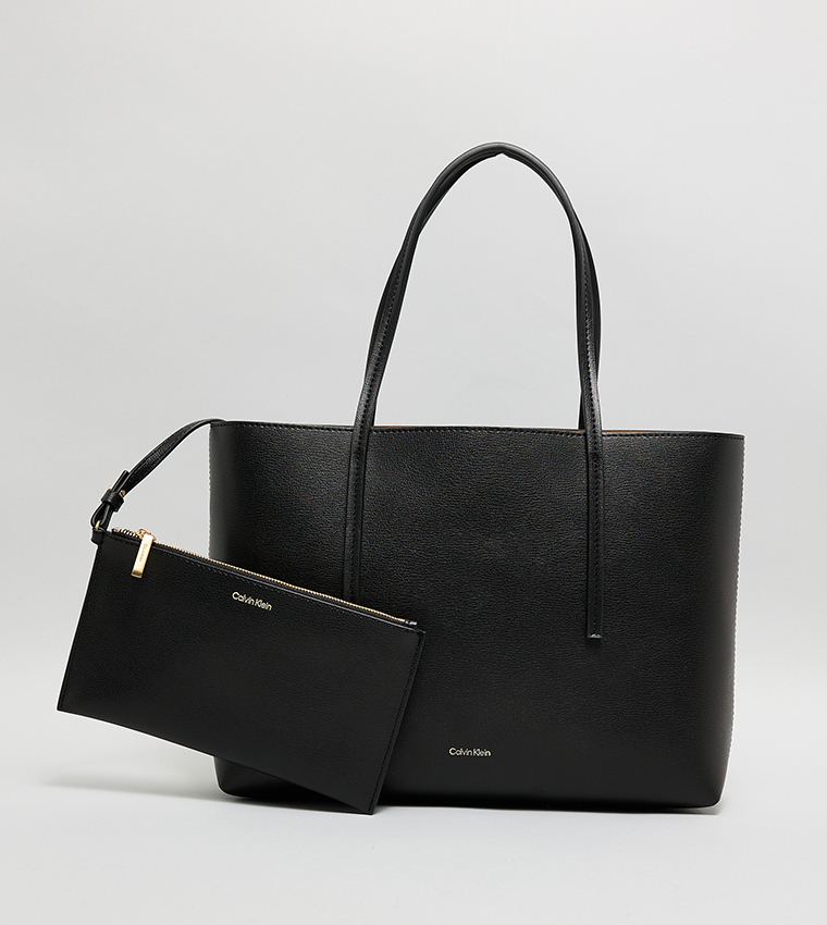 Calvin Klein - Sac cabas avec logo et porte-monnaie - Noir