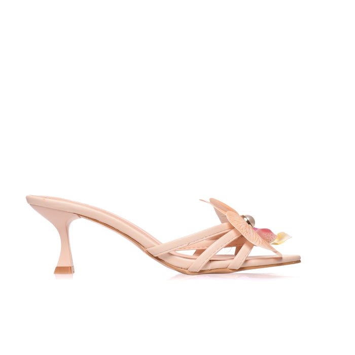 Seaside - Sabot Fleur à Talon E26-F391 - Beige