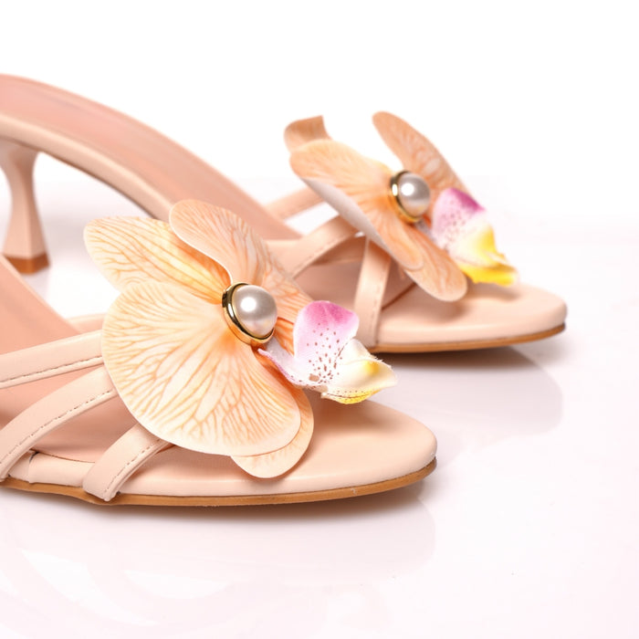 Seaside - Sabot Fleur à Talon E26-F391 - Beige 5
