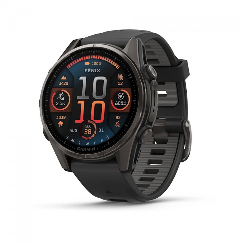 GARMIN - Fenix 8 AMOLED Sapphire 43 mm - GPS Multisports - Noir