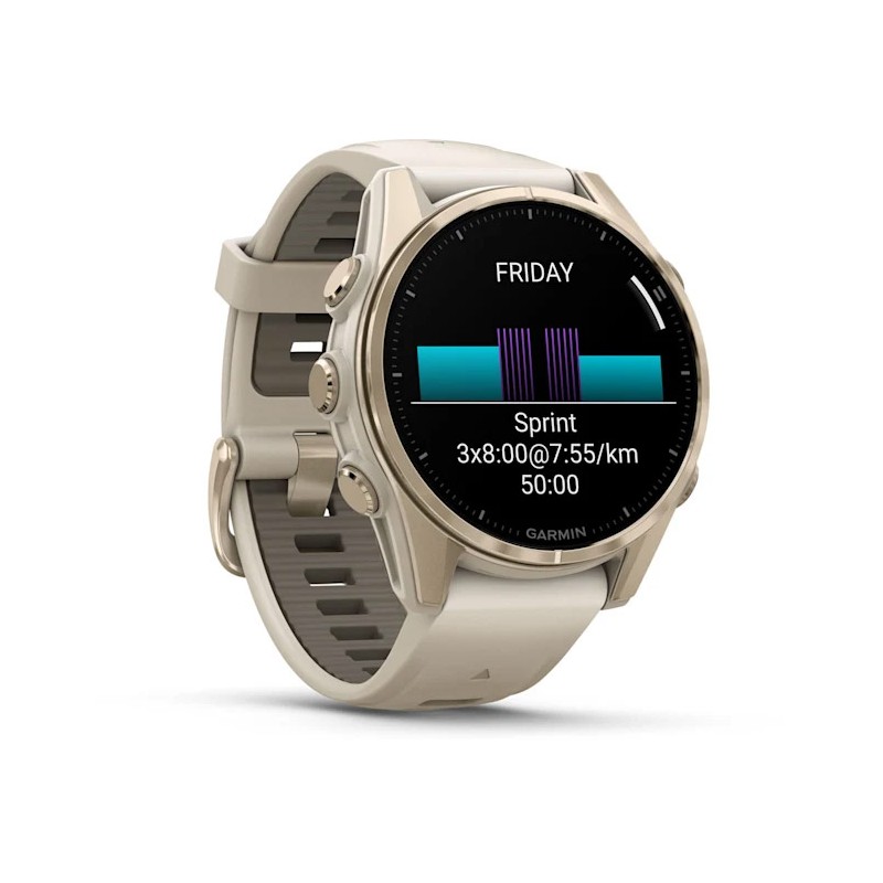 GARMIN - Fenix 8 AMOLED Sapphire 43 mm - GPS Multisports - Gris Claire