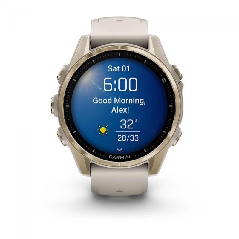 GARMIN - Fenix 8 AMOLED Sapphire 43 mm - GPS Multisports - Gris Claire 2