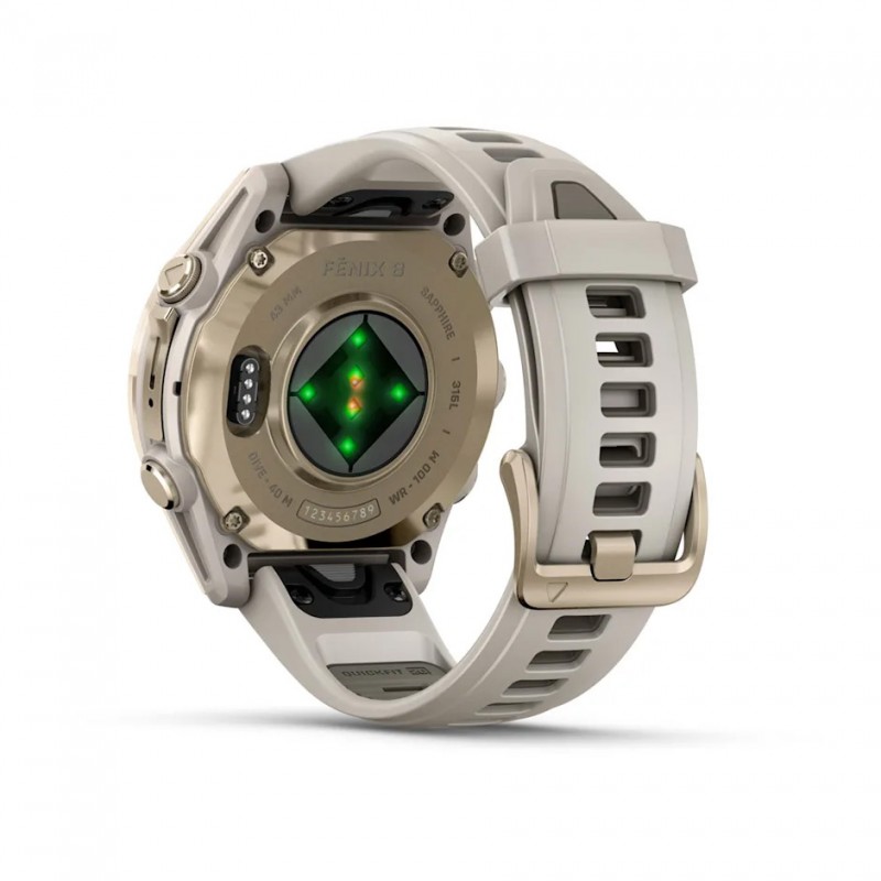 GARMIN - Fenix 8 AMOLED Sapphire 43 mm - GPS Multisports - Gris Claire 3