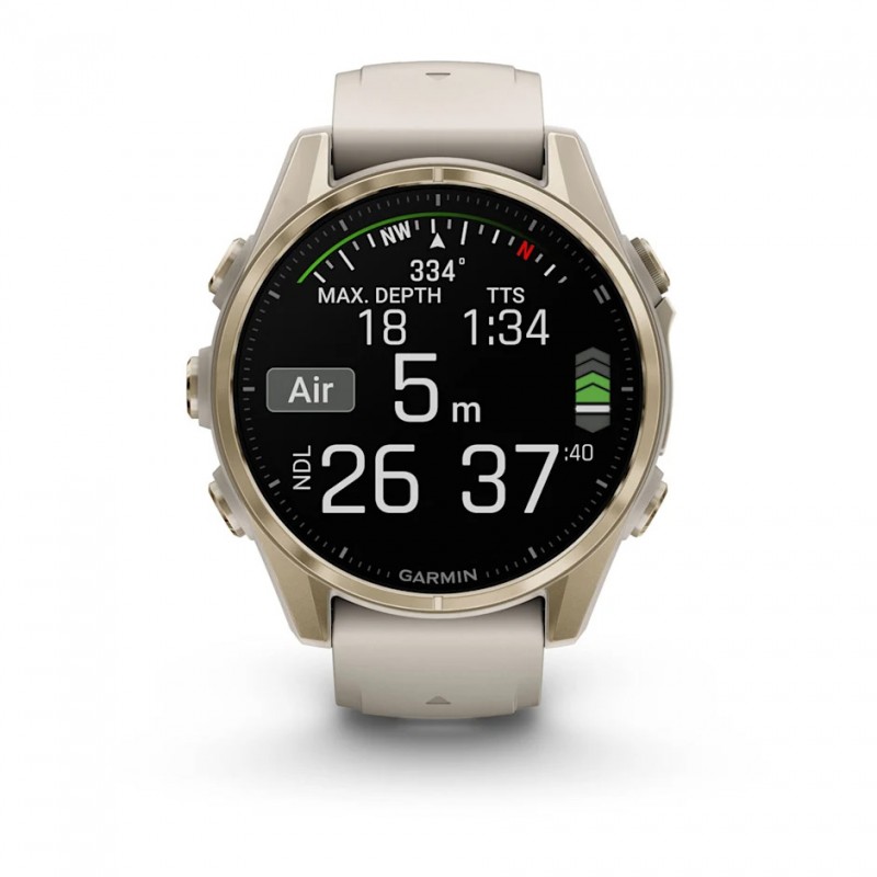 GARMIN - Fenix 8 AMOLED Sapphire 43 mm - GPS Multisports - Gris Claire 10