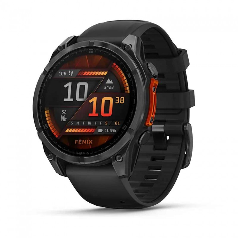 GARMIN - Fenix 8 AMOLED 47 mm - Montre Connectée GPS Multisports - Noir