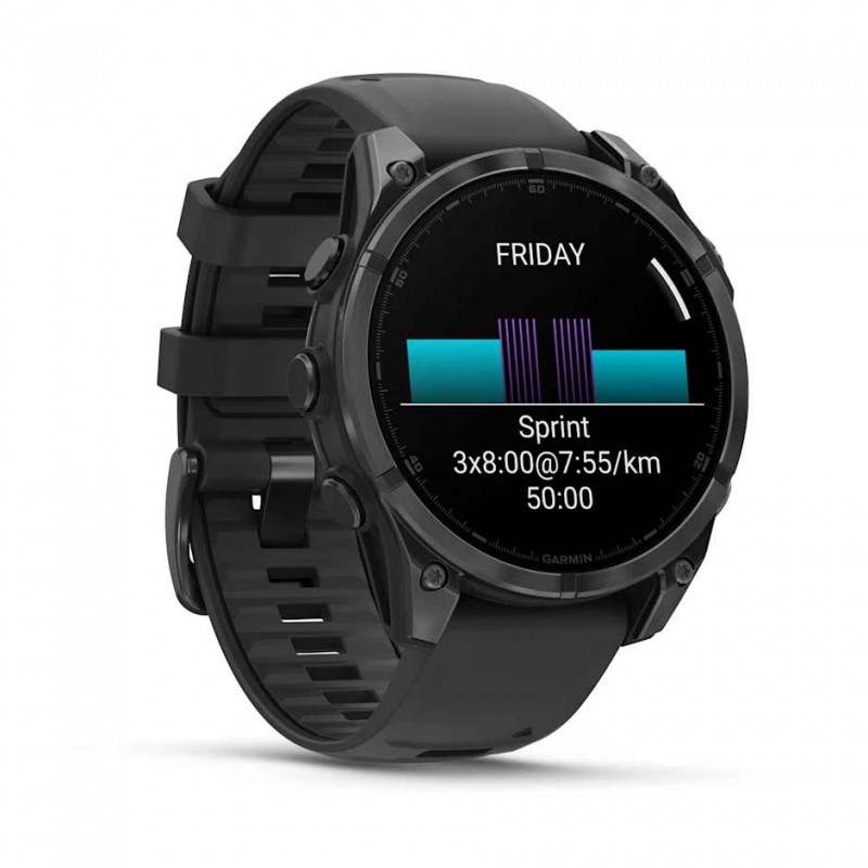 GARMIN - Fenix 8 AMOLED 47 mm - Montre Connectée GPS Multisports - Noir 2