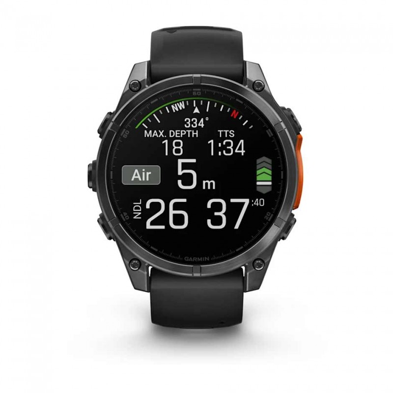 GARMIN - Fenix 8 AMOLED 47 mm - Montre Connectée GPS Multisports - Noir 8