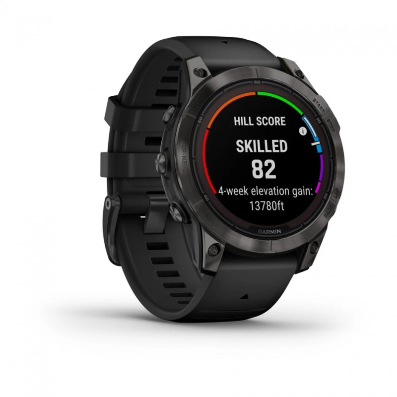 GARMIN - Fenix 7 Pro Sapphire Solar Edition - Titane Carbon Gray DLC / Bracelet Noir 2