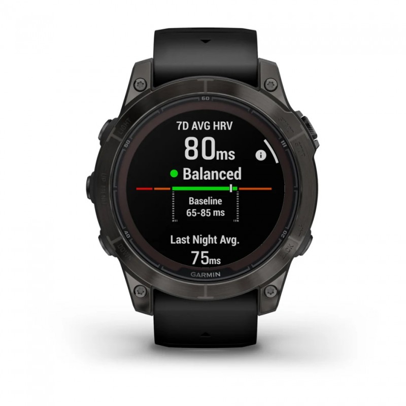GARMIN - Fenix 7 Pro Sapphire Solar Edition - Titane Carbon Gray DLC / Bracelet Noir 4