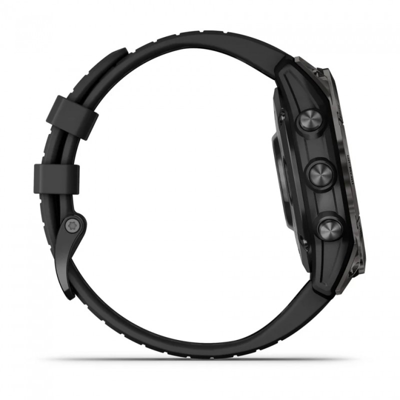 GARMIN - Fenix 7 Pro Sapphire Solar Edition - Titane Carbon Gray DLC / Bracelet Noir 5
