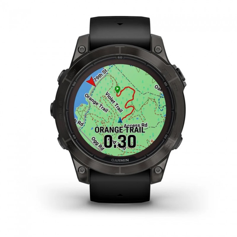 GARMIN - Fenix 7 Pro Sapphire Solar Edition - Titane Carbon Gray DLC / Bracelet Noir 6