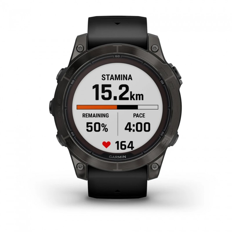 GARMIN - Fenix 7 Pro Sapphire Solar Edition - Titane Carbon Gray DLC / Bracelet Noir 8