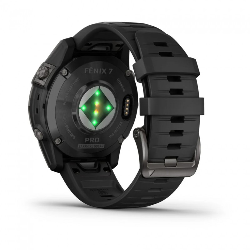 GARMIN - Fenix 7 Pro Sapphire Solar Edition - Titane Carbon Gray DLC / Bracelet Noir 11